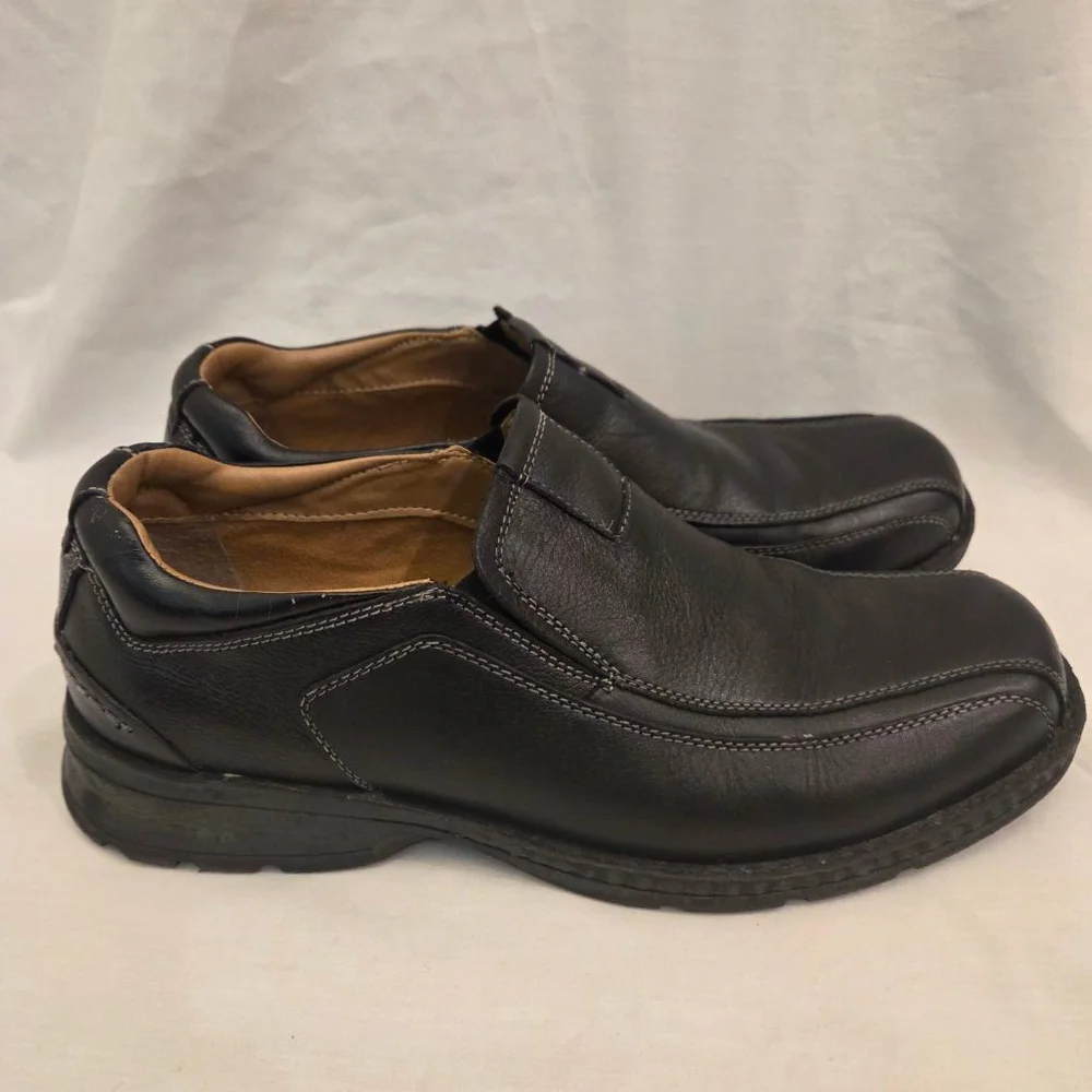 Men's Dockers Black Leather Loafers Size 11
